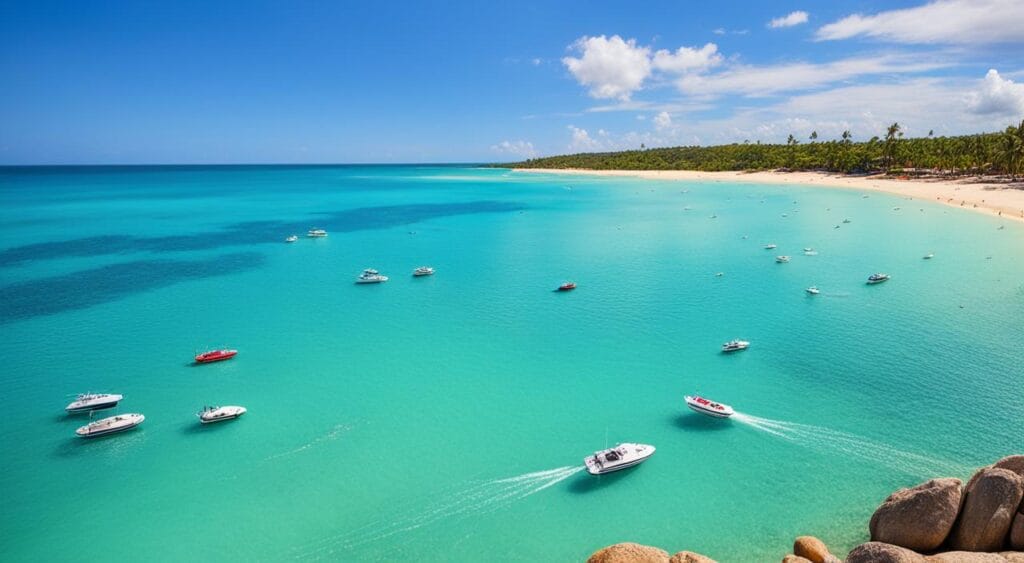 Piscinas naturais de Maceió em maré baixa